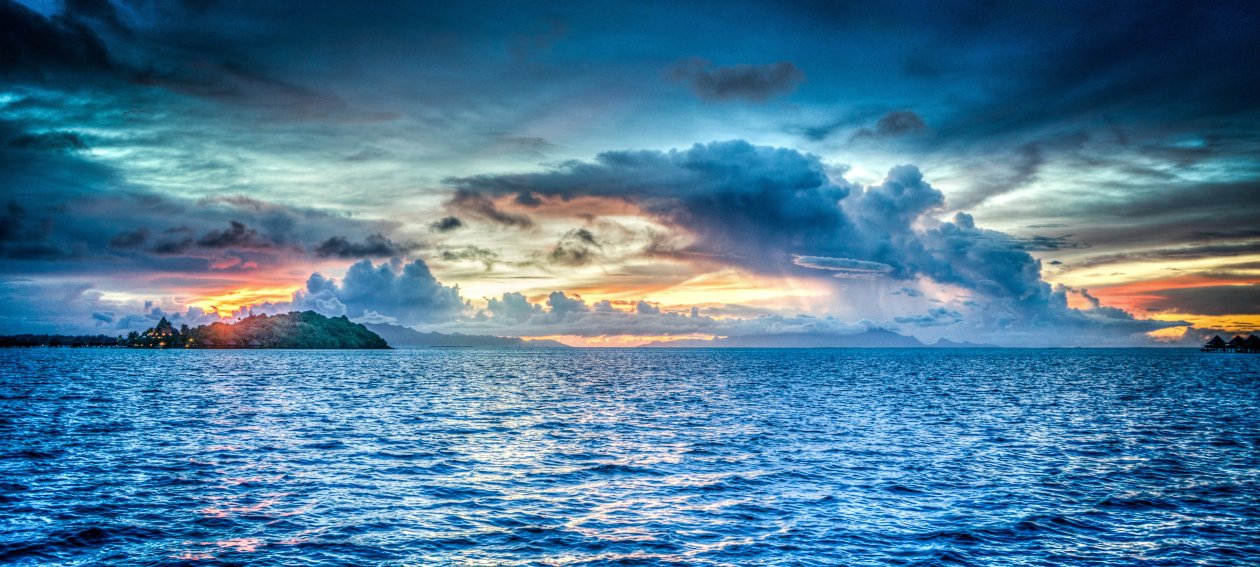 Bora Bora French Polynesia Sunset Ocean Pacific