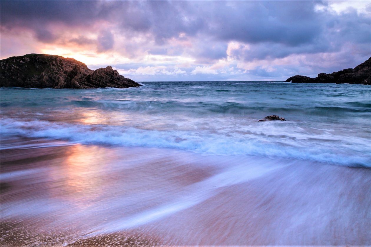 Beach Cloud Earth Horizon Ocean Purple Sea