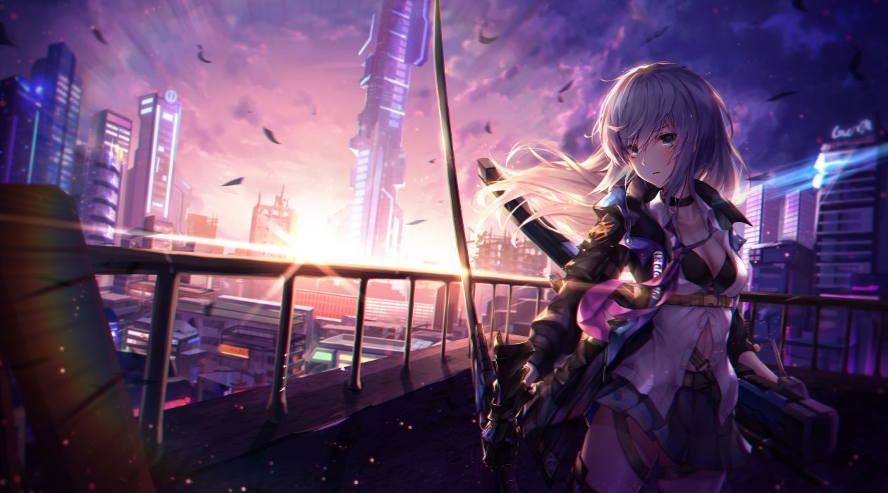 Anime Warrior Girl With Sword 5k