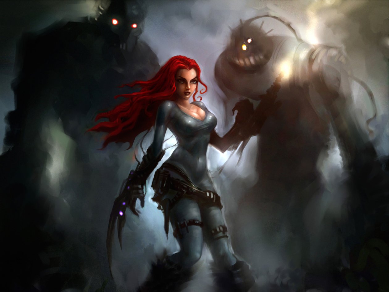 Women Warrior Long Hair Fantasy Girl