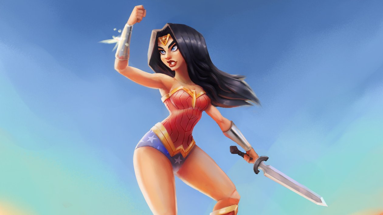 Wonder Woman Minimalism Artwork