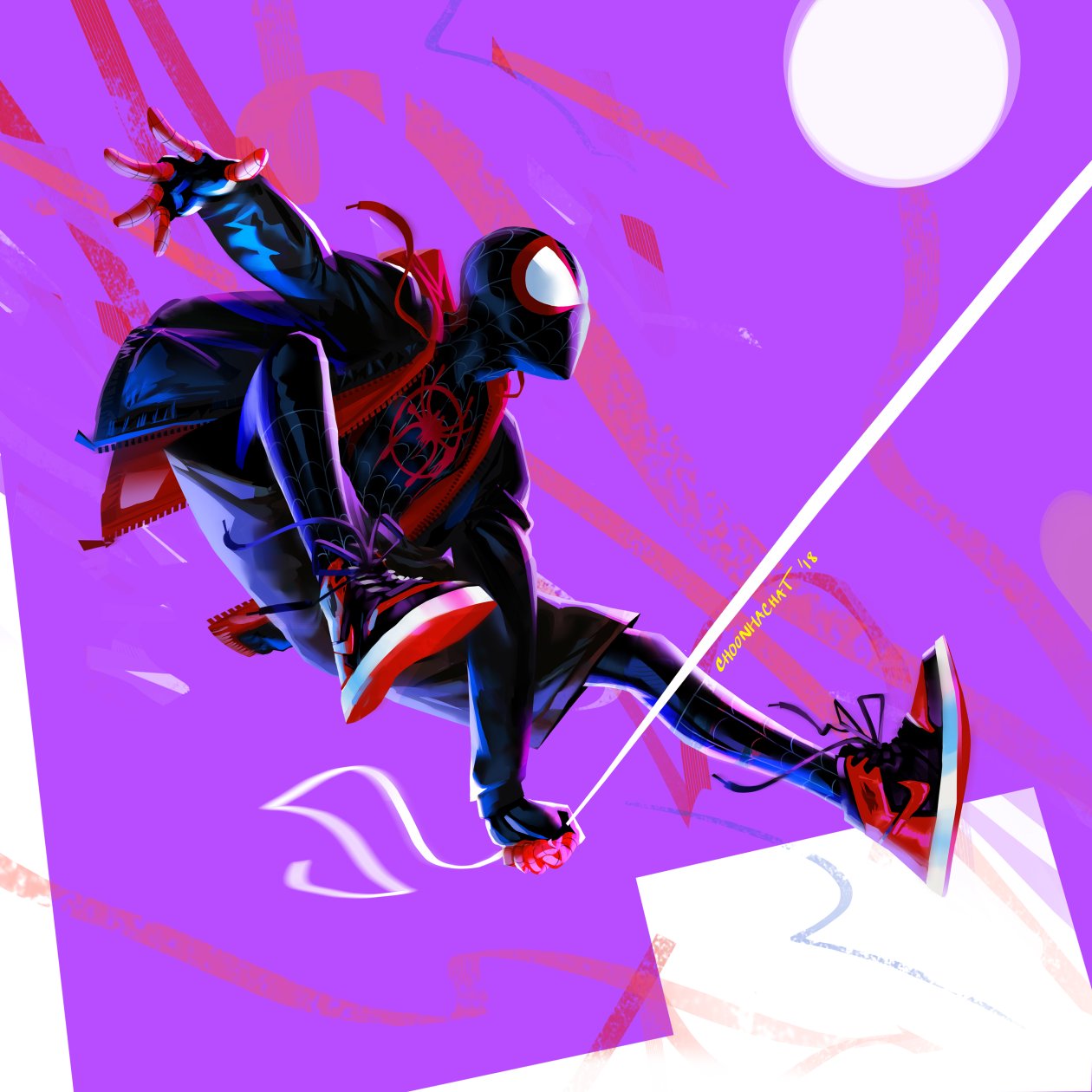 Miles Morales In Spider Man Into The Spider Verse 4k Artwork
