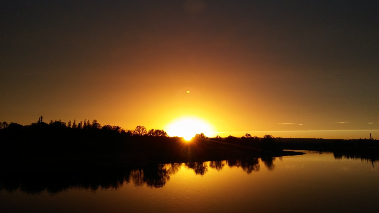 Sunset At Dark Evening 4k