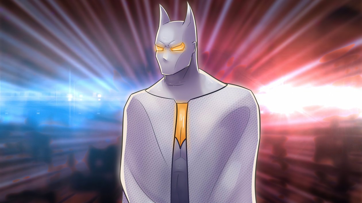 Batman White Gold Suit 4k