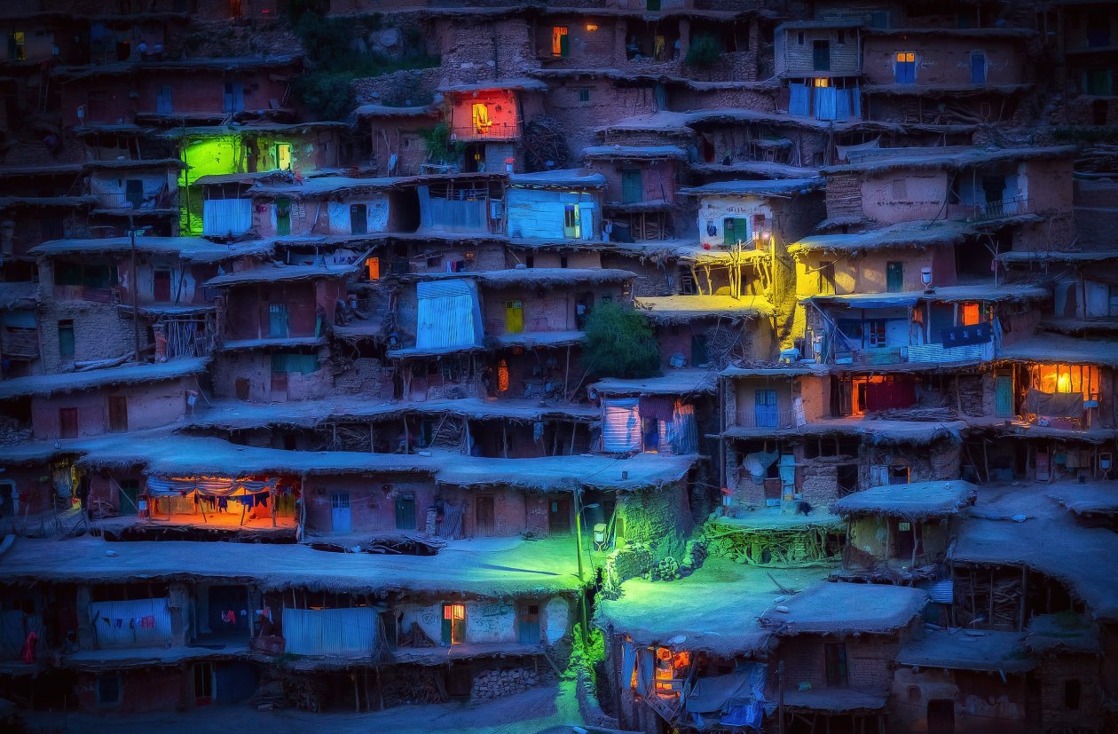 Villages Colorful Lights