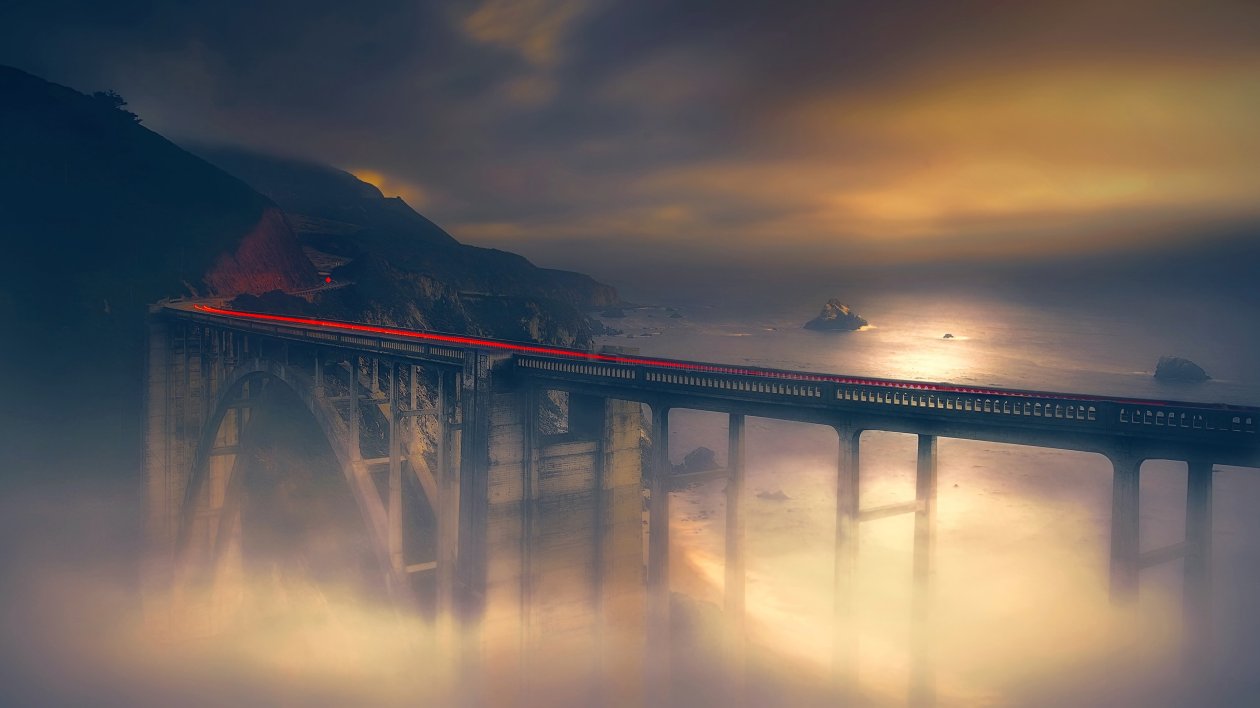 Dreamy Bridge Long Exposure 4k