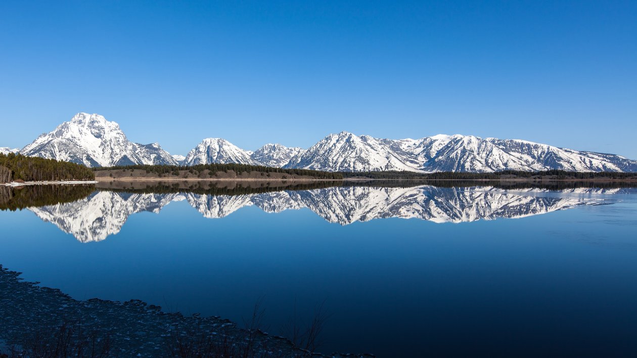 Calm Blue At Grand Teton National Park 4k