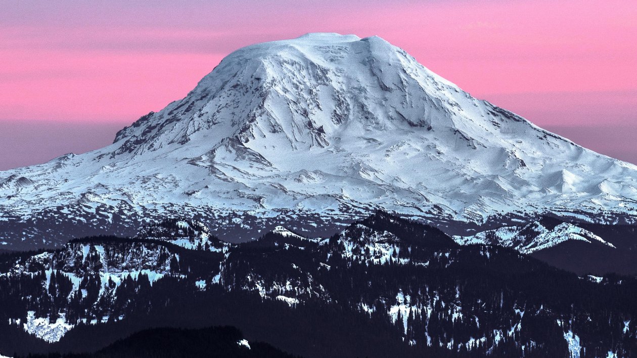 Sunset Over Mt Adams