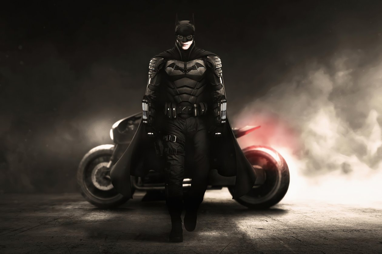 The Batman Bruce Wayne With Bike 4k