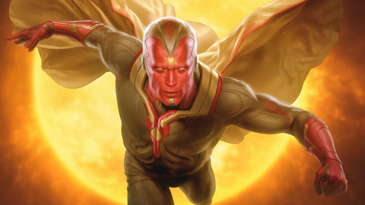 Vision Marvel Artwork 8k