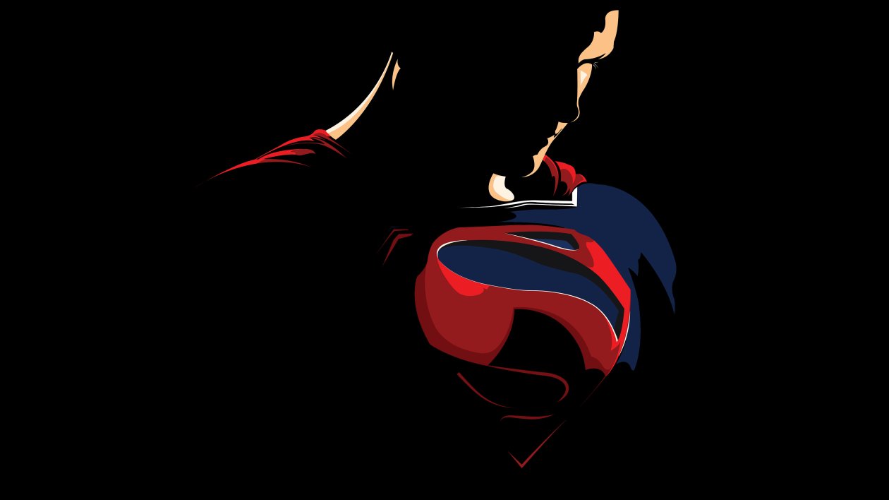Superman Minimalism Logo 4k
