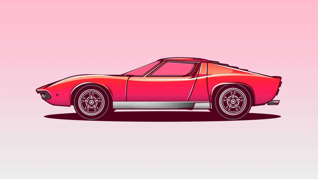 Lamborghini Miura Vector Illustration 5k