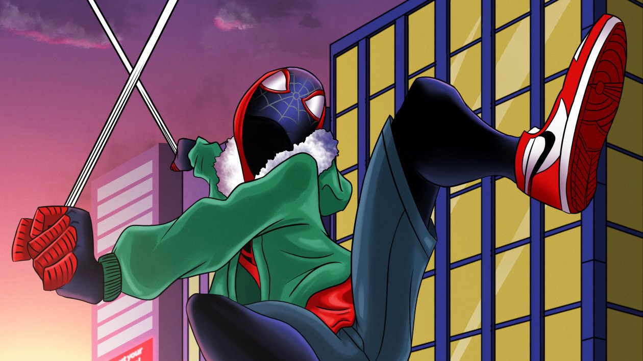 SpiderMan Into The Spider Verse New Art 4k New