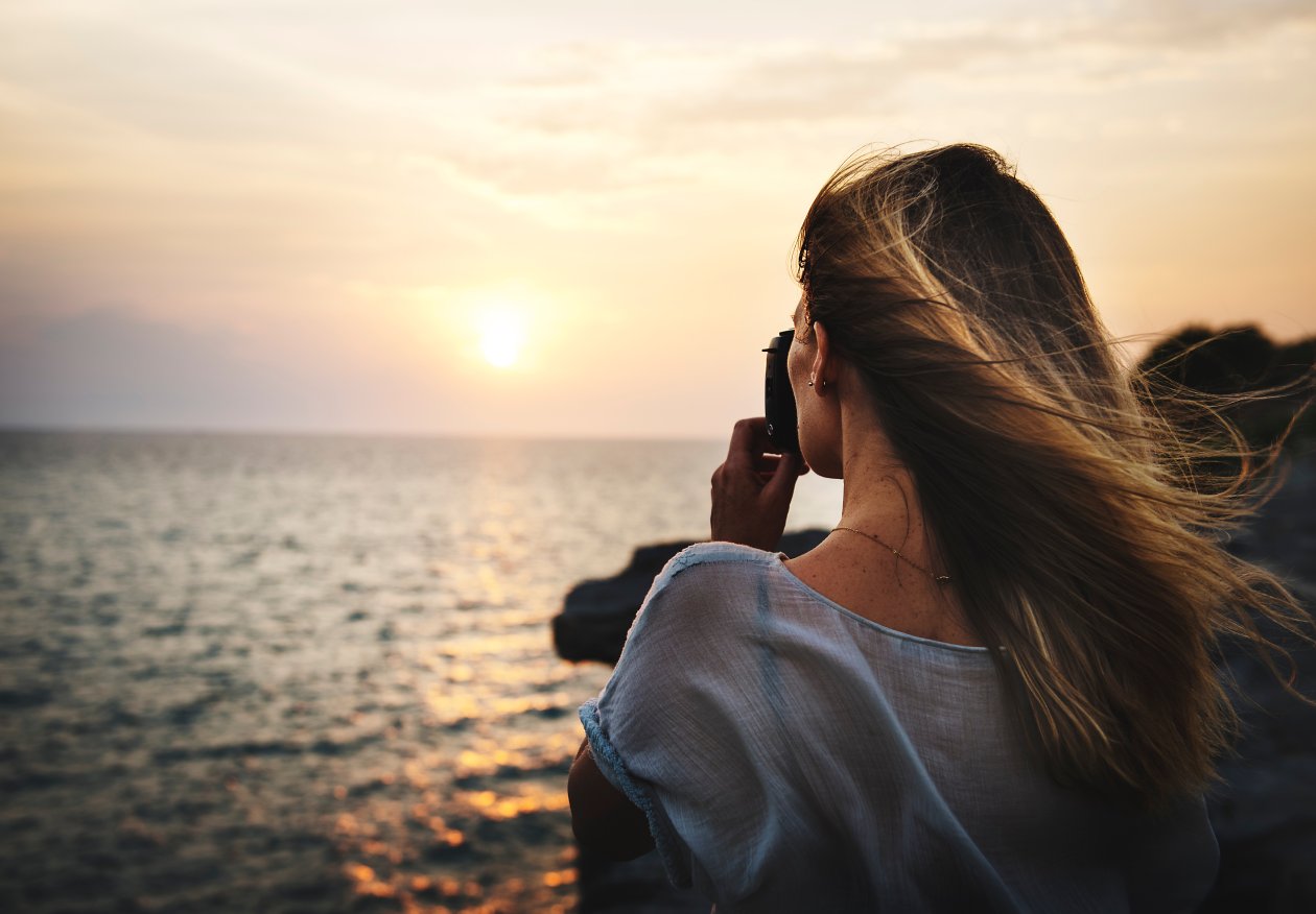 Girl Taking A Photo In Nature 8k