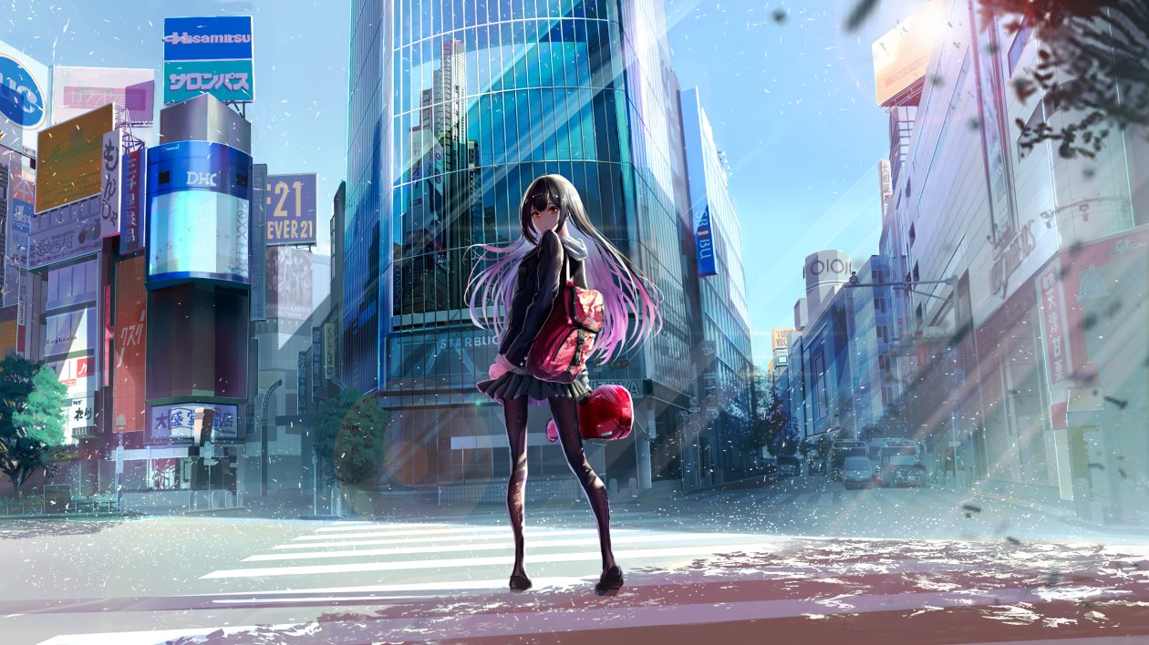 Anime Girl Back To Home 4k