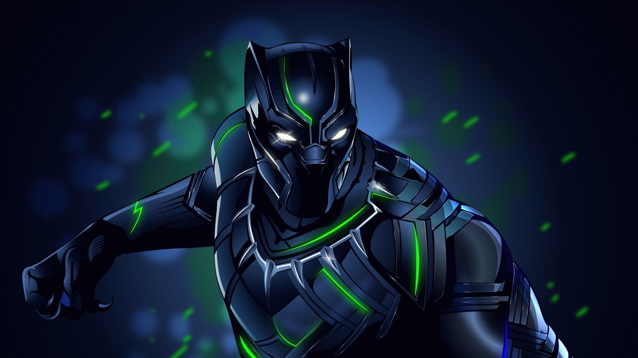 Black Panther Illustration 8k