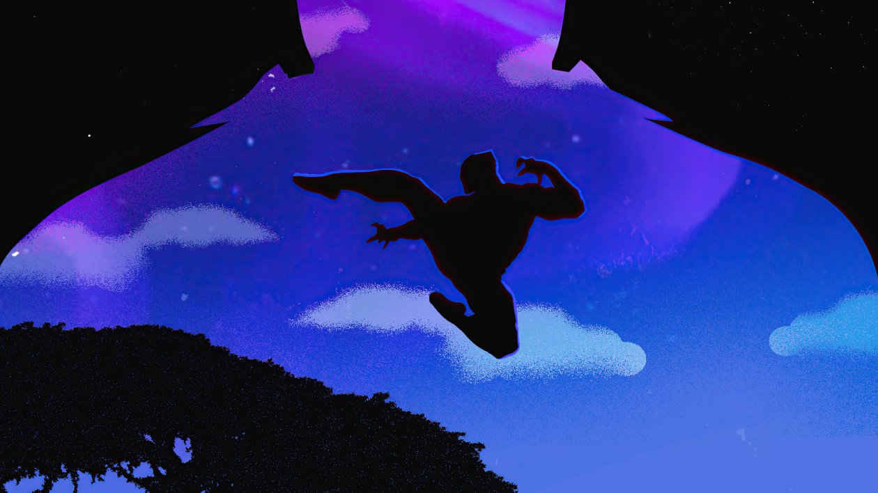 Black Panther Noise Minimal 4k