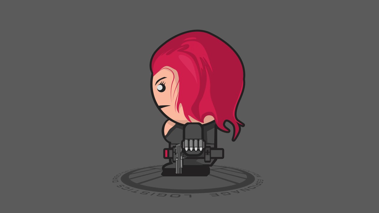 Black Widow Minimalist Art 4k