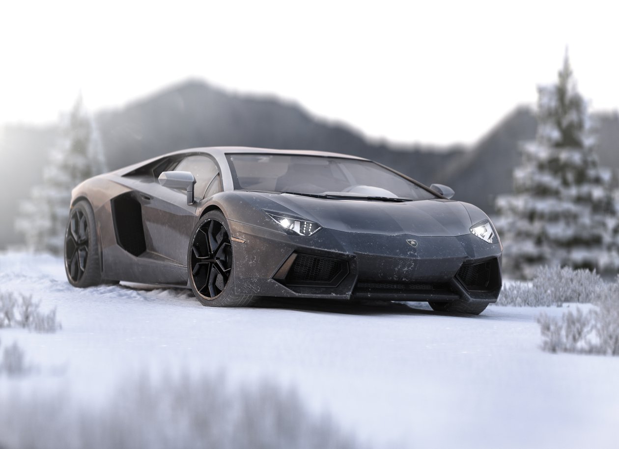 Lamborghini Aventador In Ice 5k