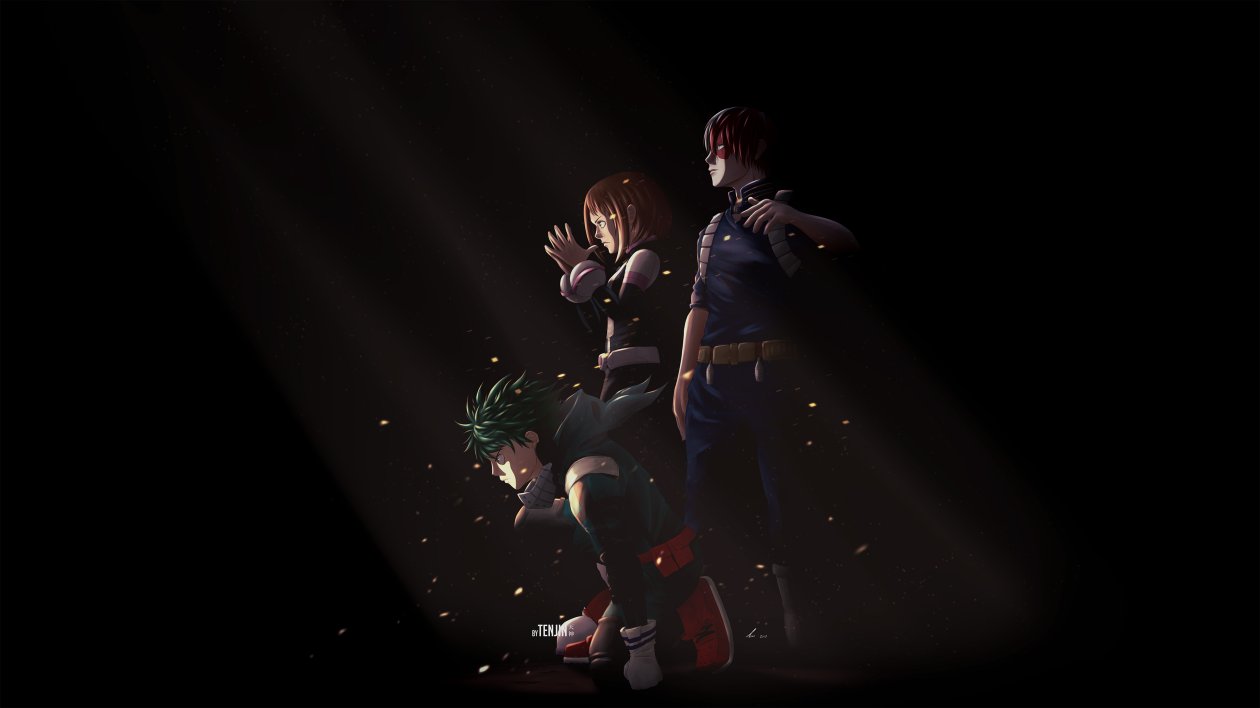 Uraraka Deku Shouto Todoroki My Hero Academia