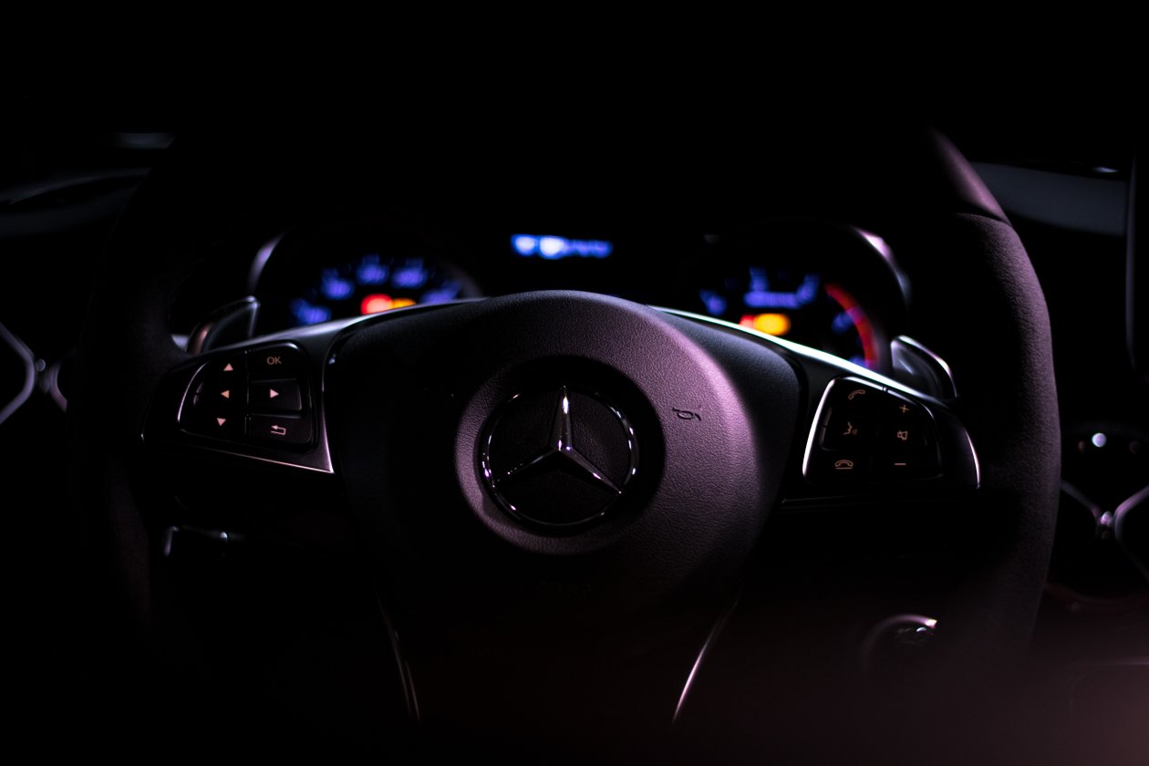 Mercedes Car Steering Full HD