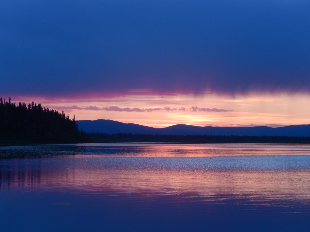 Sunset Dawn Lake Reflection Alaska Denali