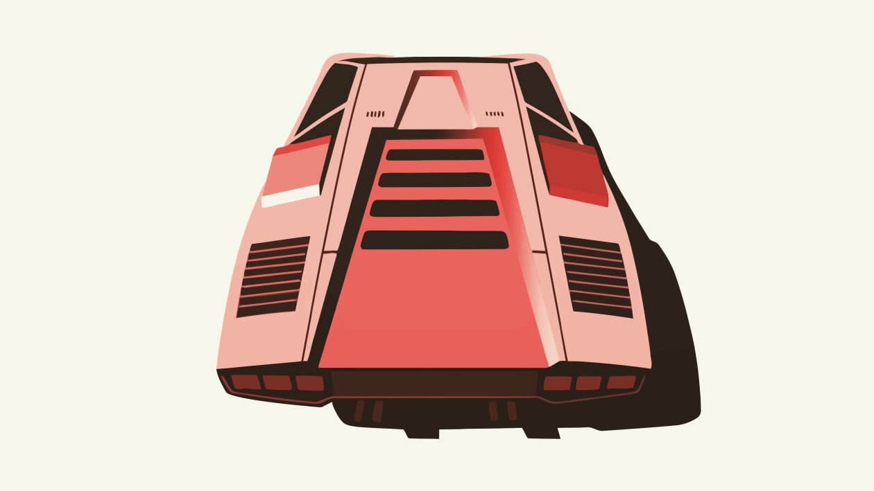 Lamborghini Diablo Minimalism 4k