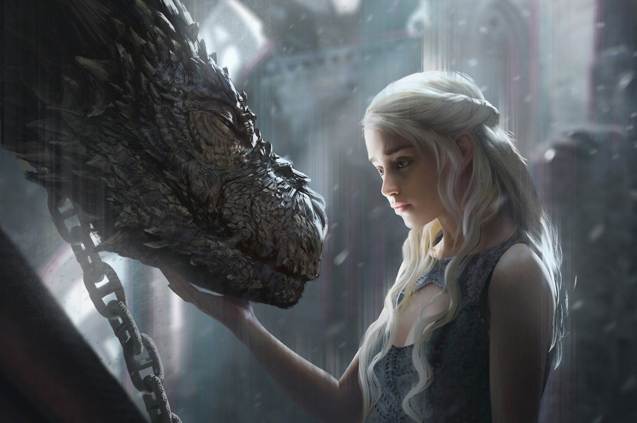 Daenerys Targaryen With Dragon Artwork
