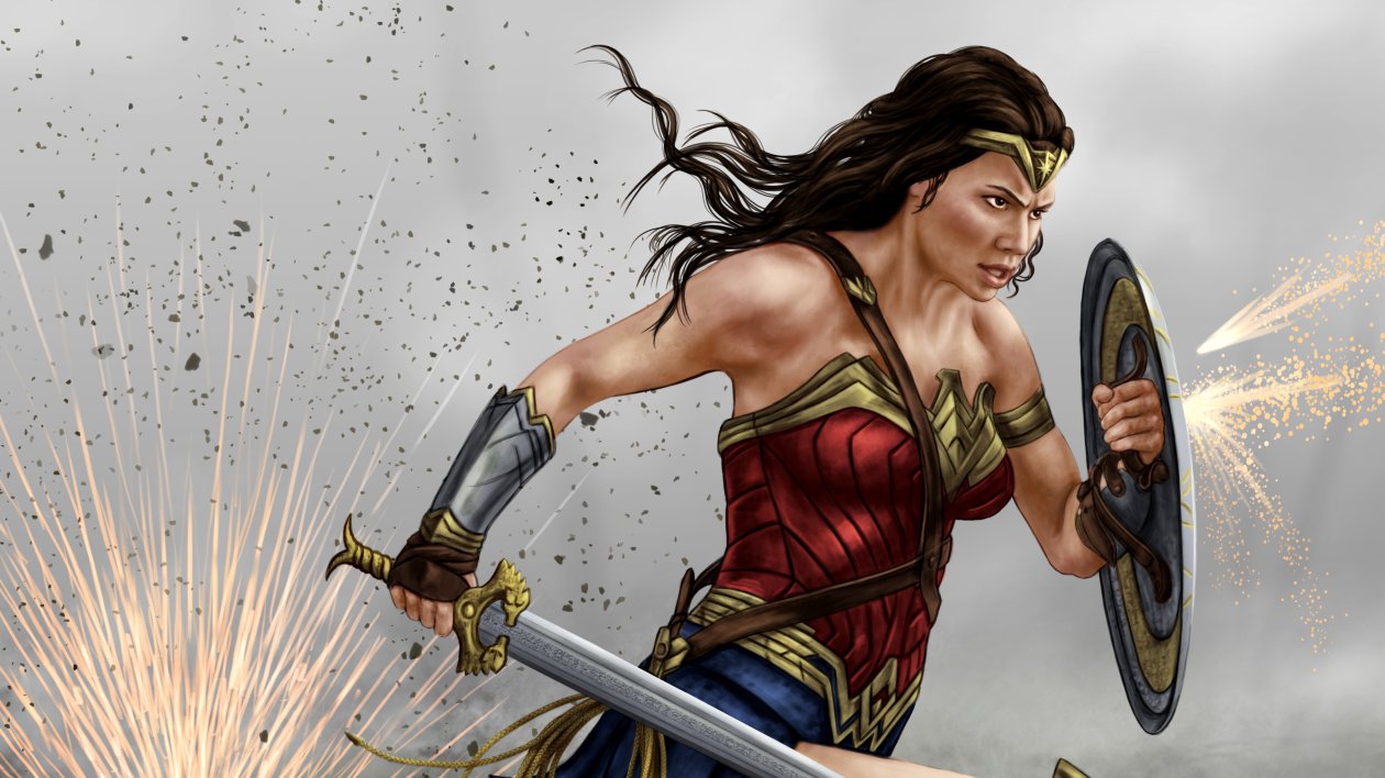 Wonder Woman Painting Art 4k