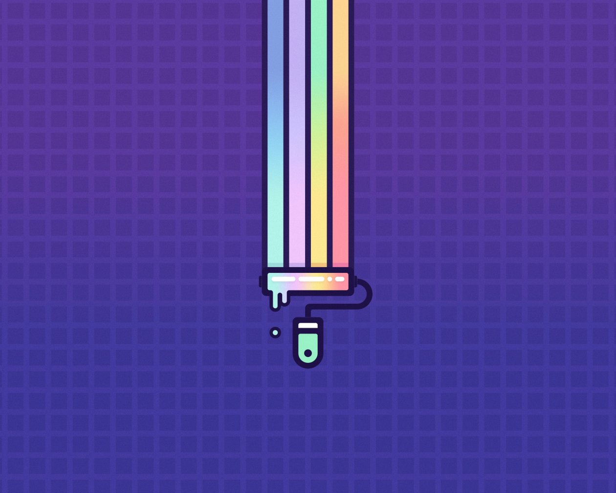 Colorful Line Brush Abstract