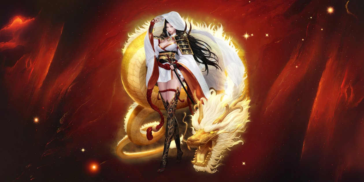 Samurai Anime Girl Fantasy Art 4k