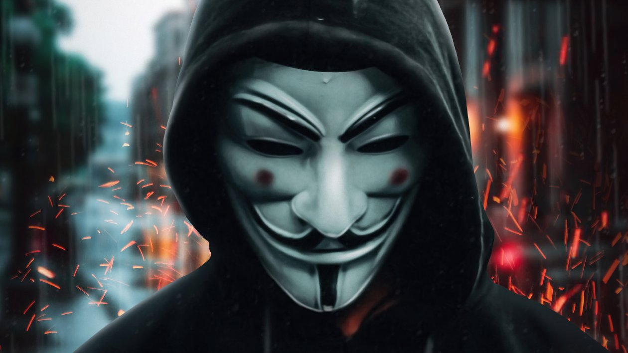 Anonymus Guy Closeup 4k