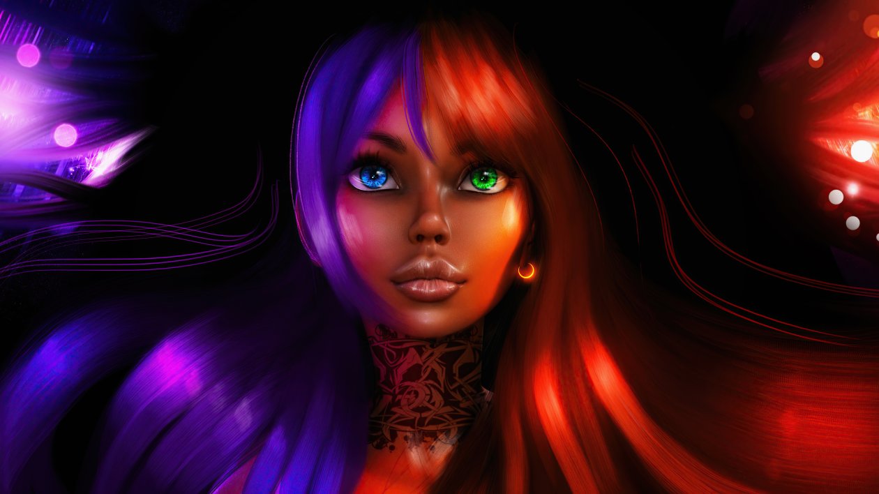 Blue Green Eyes Of Angel 8k