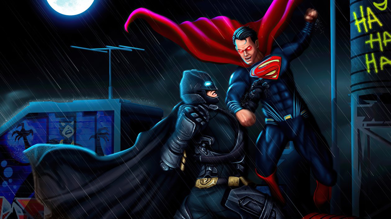 Batman Super Man Artwork