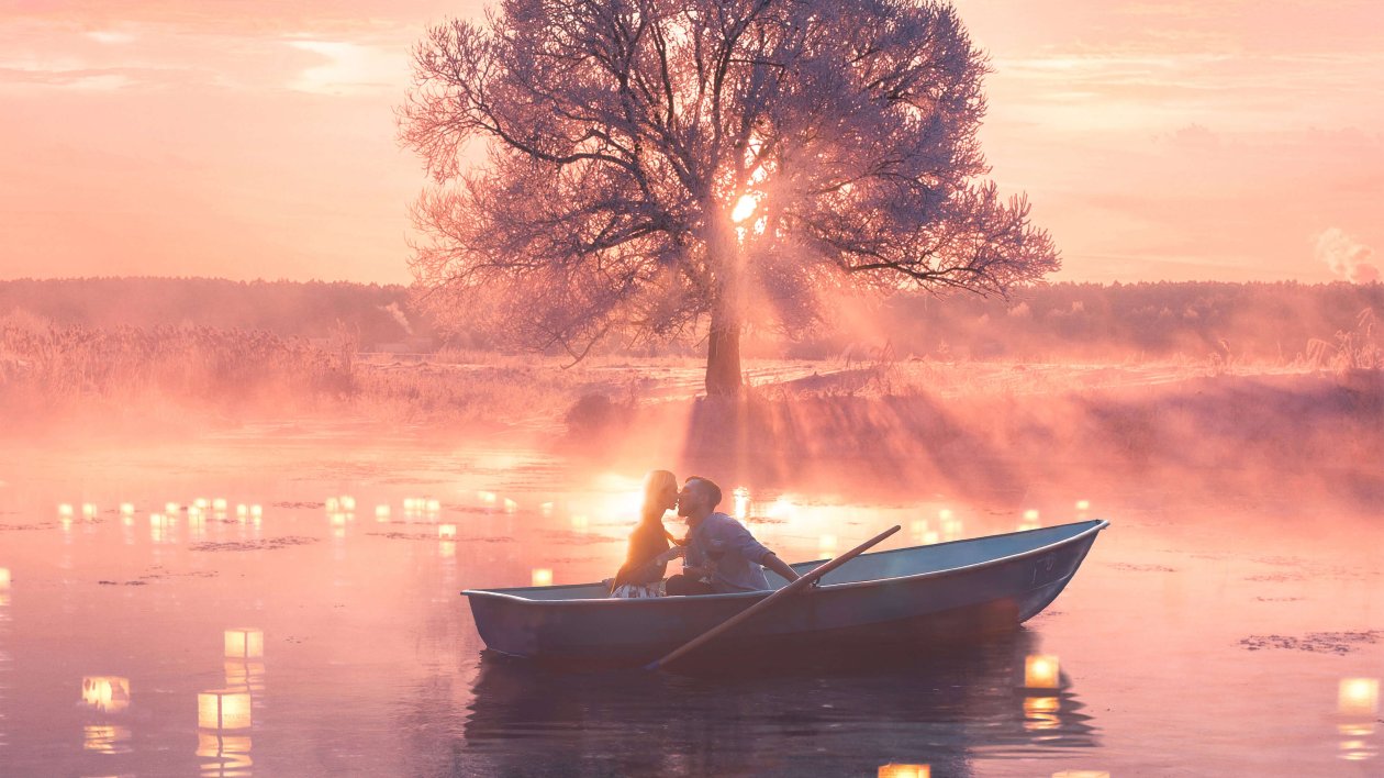 Romantic Couple Boat
