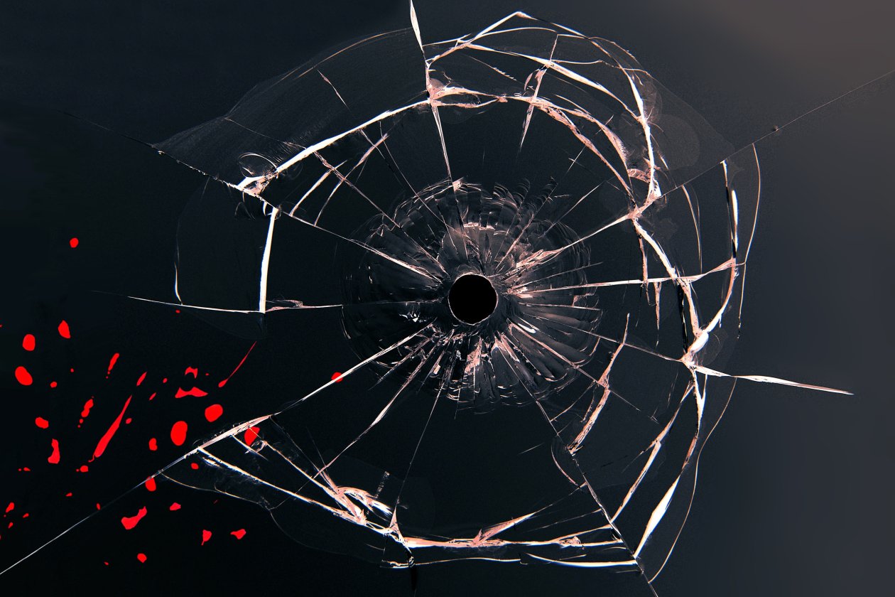Glass Bullet Hole