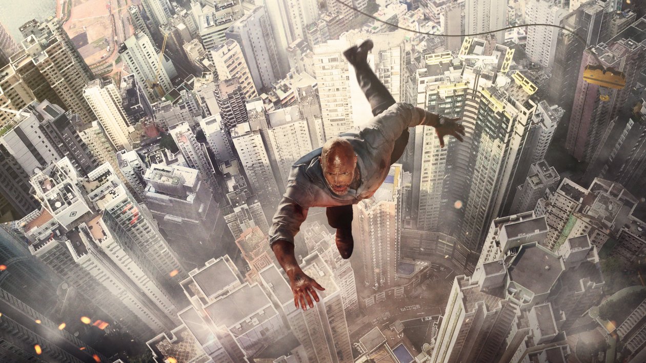 Dwayne Johnson Jumping Buildings 4k