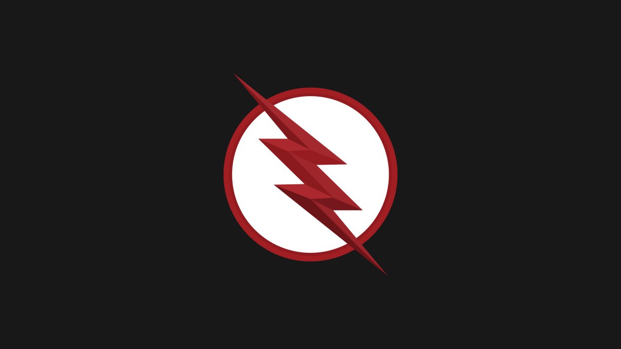 Flash Logo Minimal Black 4k