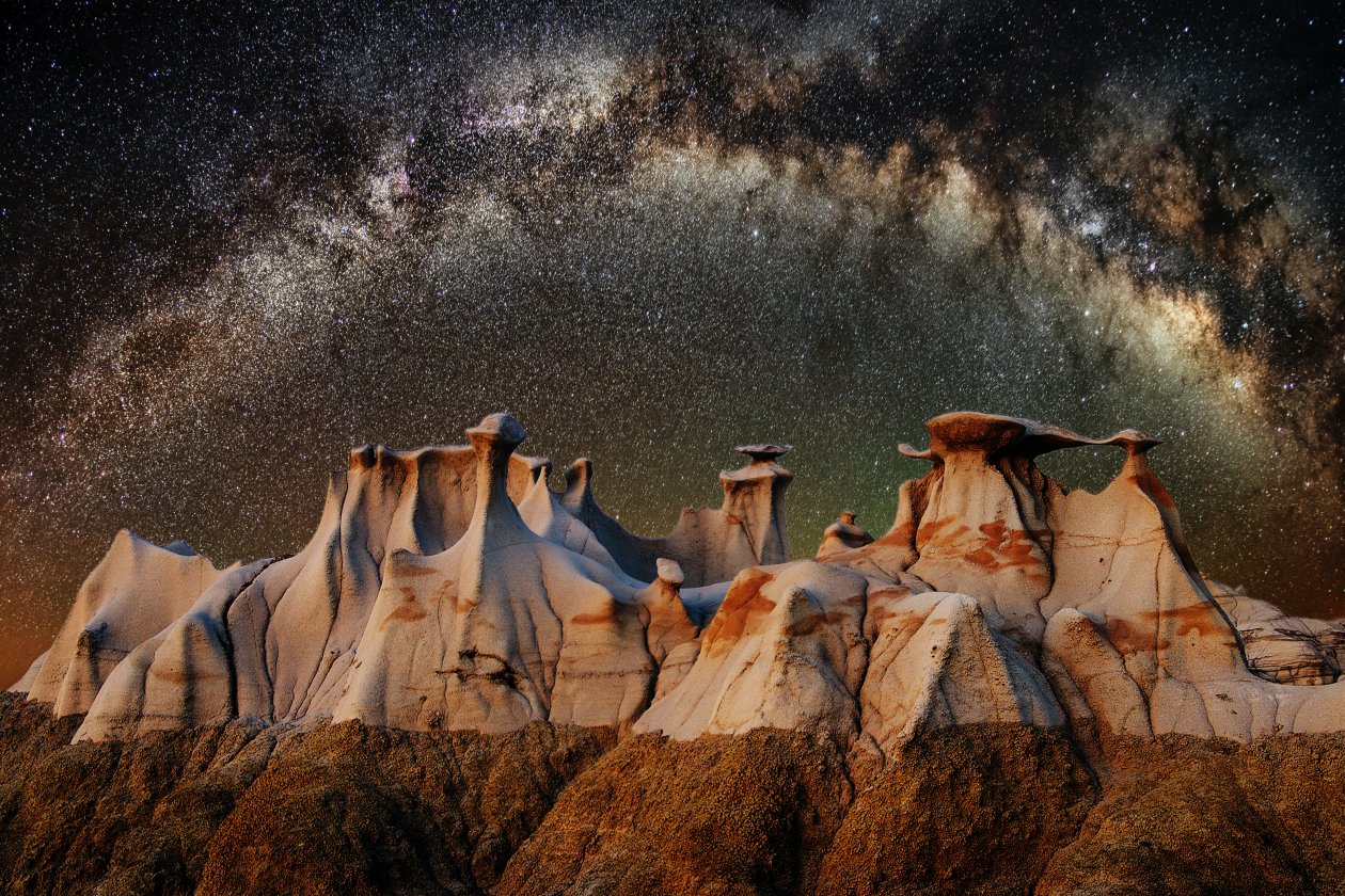 Angle Shot Of The Galaxy Rising