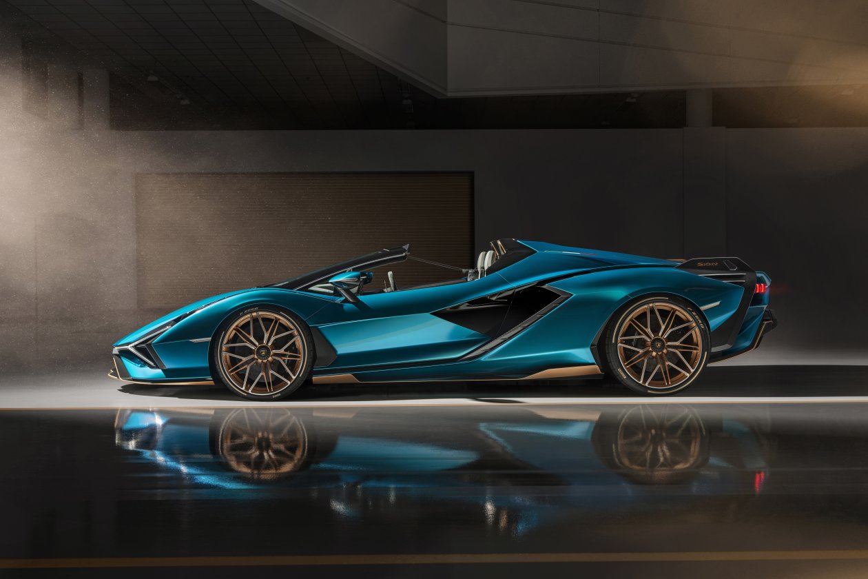 Lamborghini Sian Roadster 2020 Side View 8k