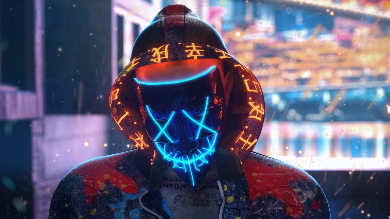 Mask Neon Guy Making Chakra 4k