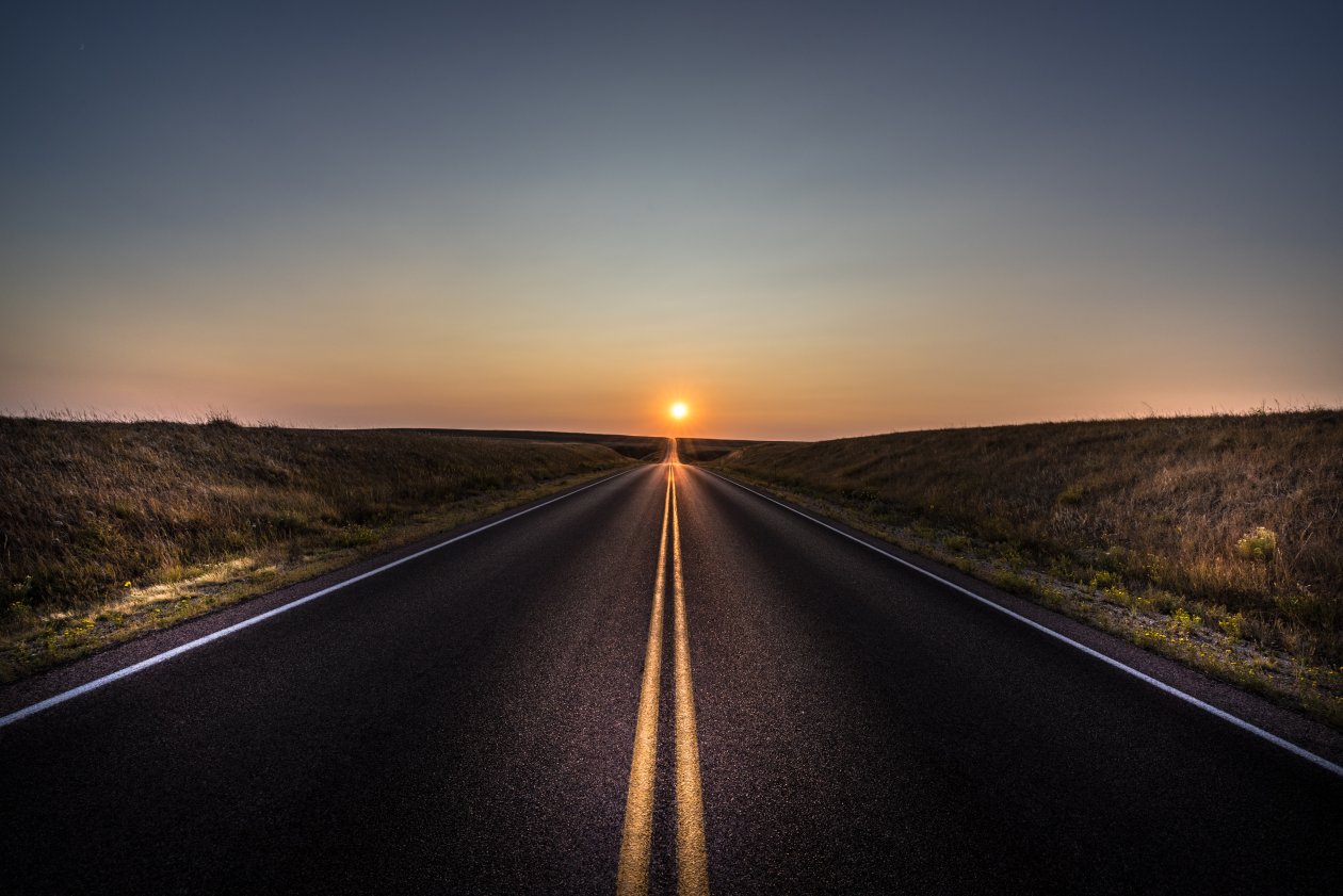 Asphalt Road Landscape 5k