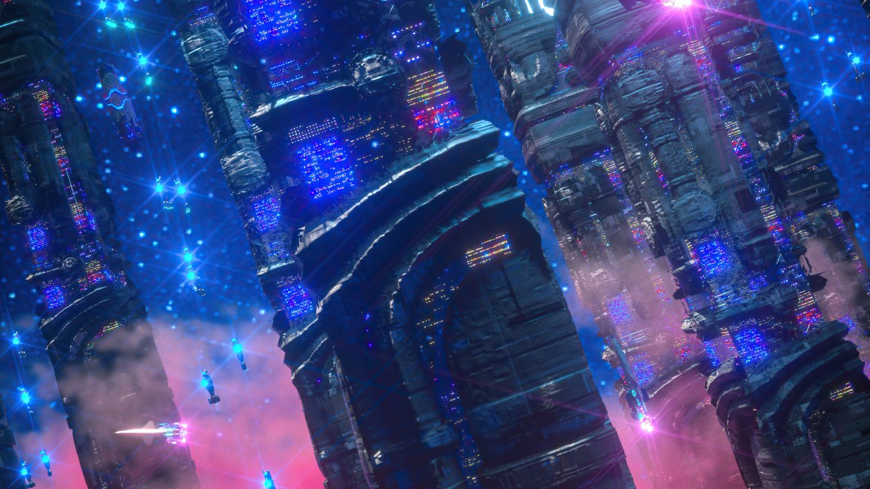 Celestial Forest Scifi 4k