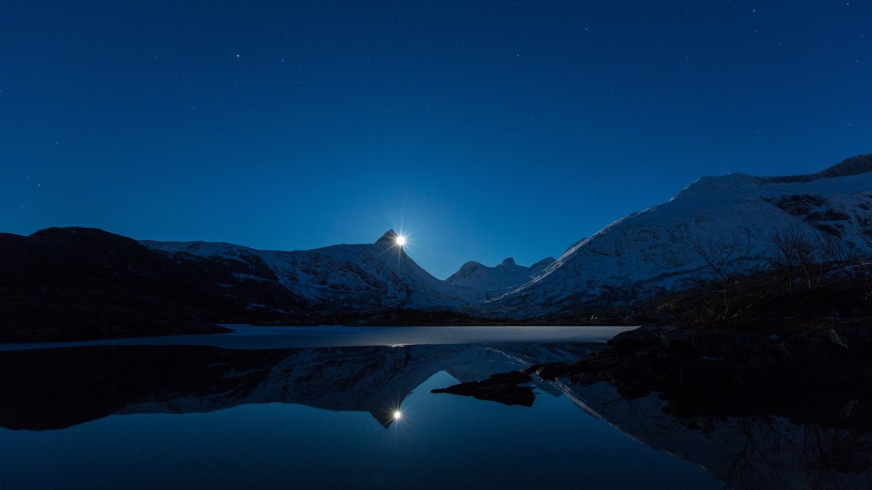 Clear Sky Night Landscape 4k