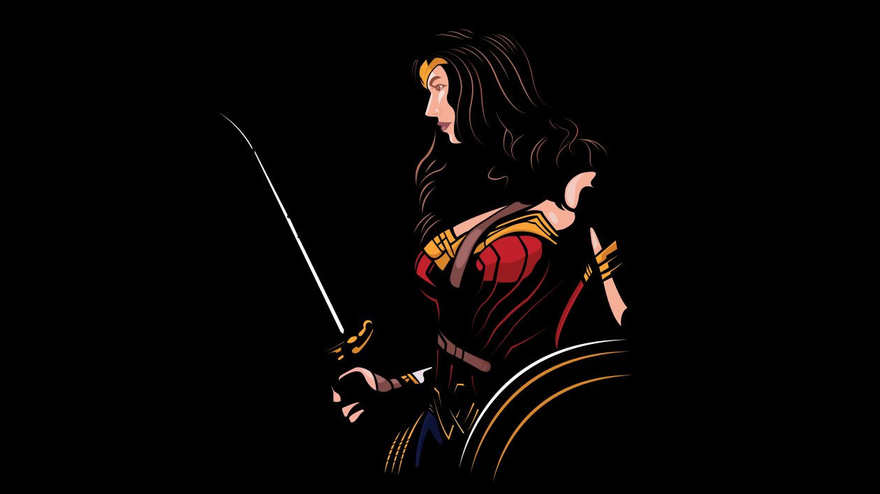 Wonder Woman 4k Minimalism