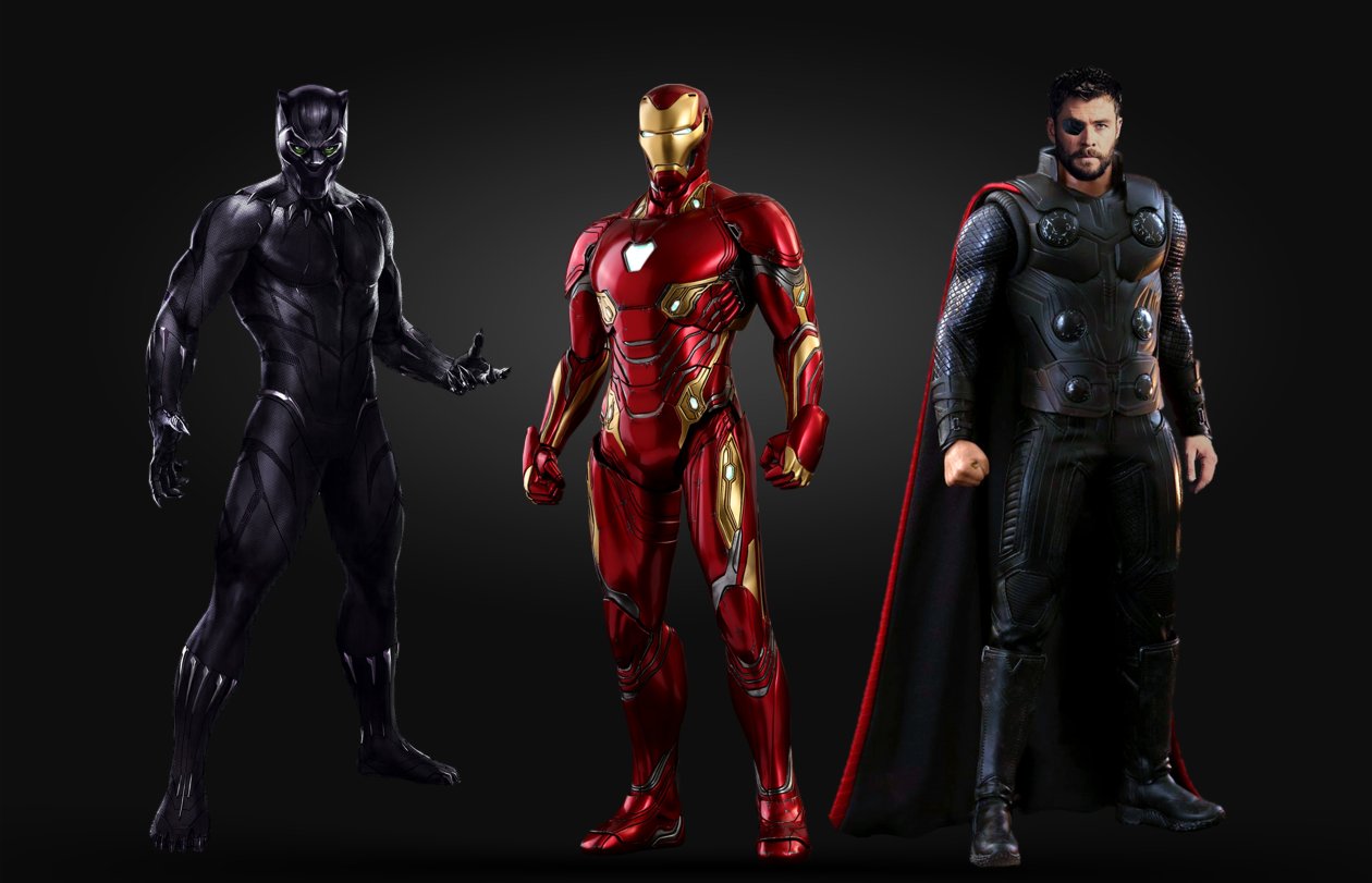 Black Panther Iron Man Thor 4k