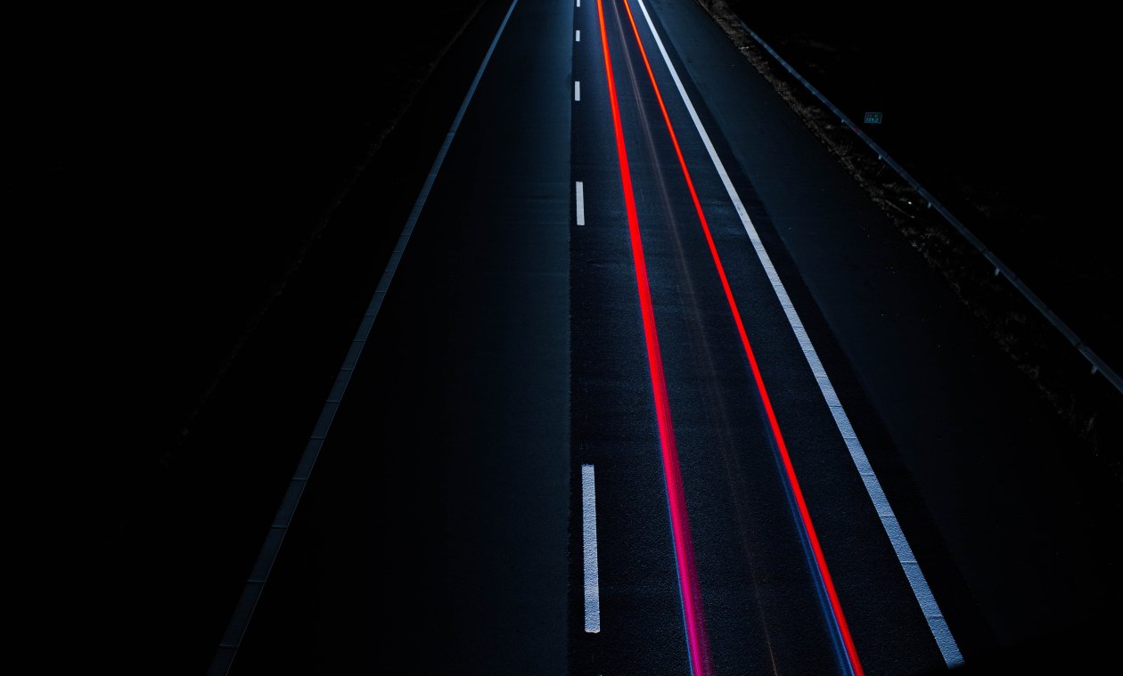 Road Light Trail Long Exposure