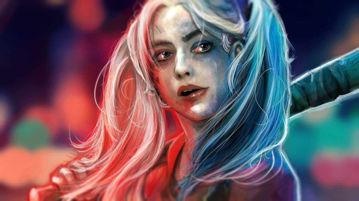 Harley Quinn Paint Art
