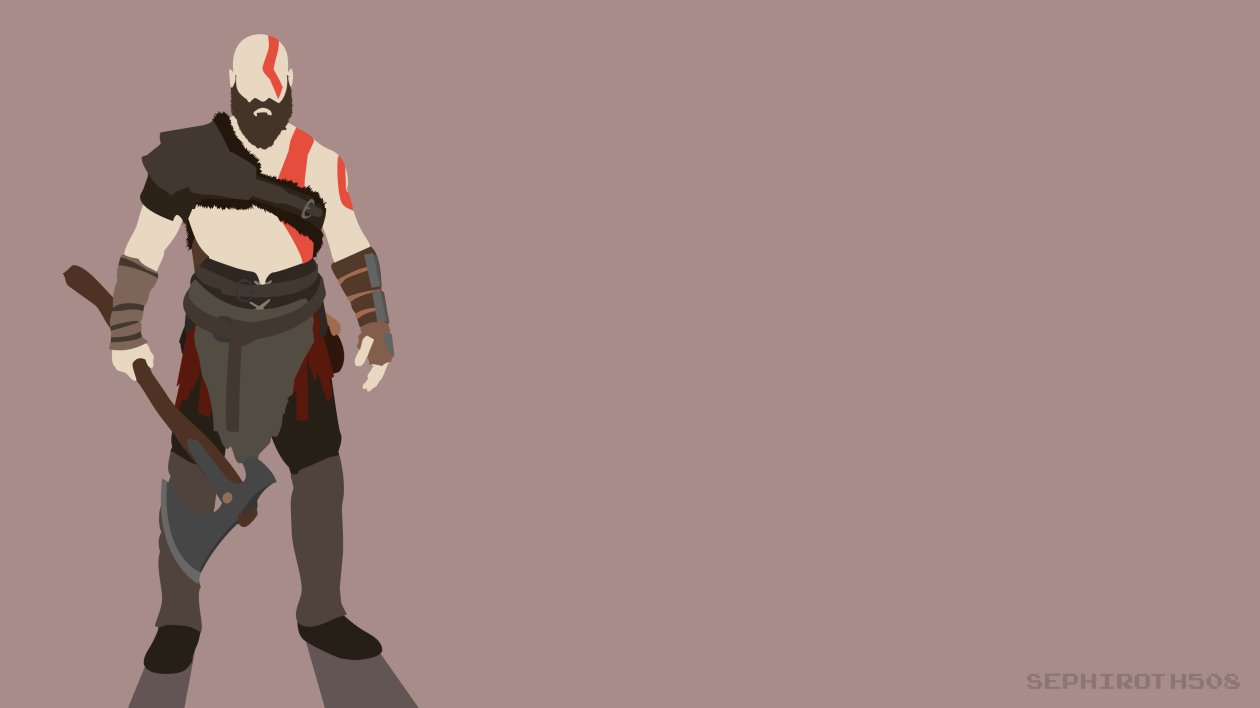 Kratos God Of War Minimalist