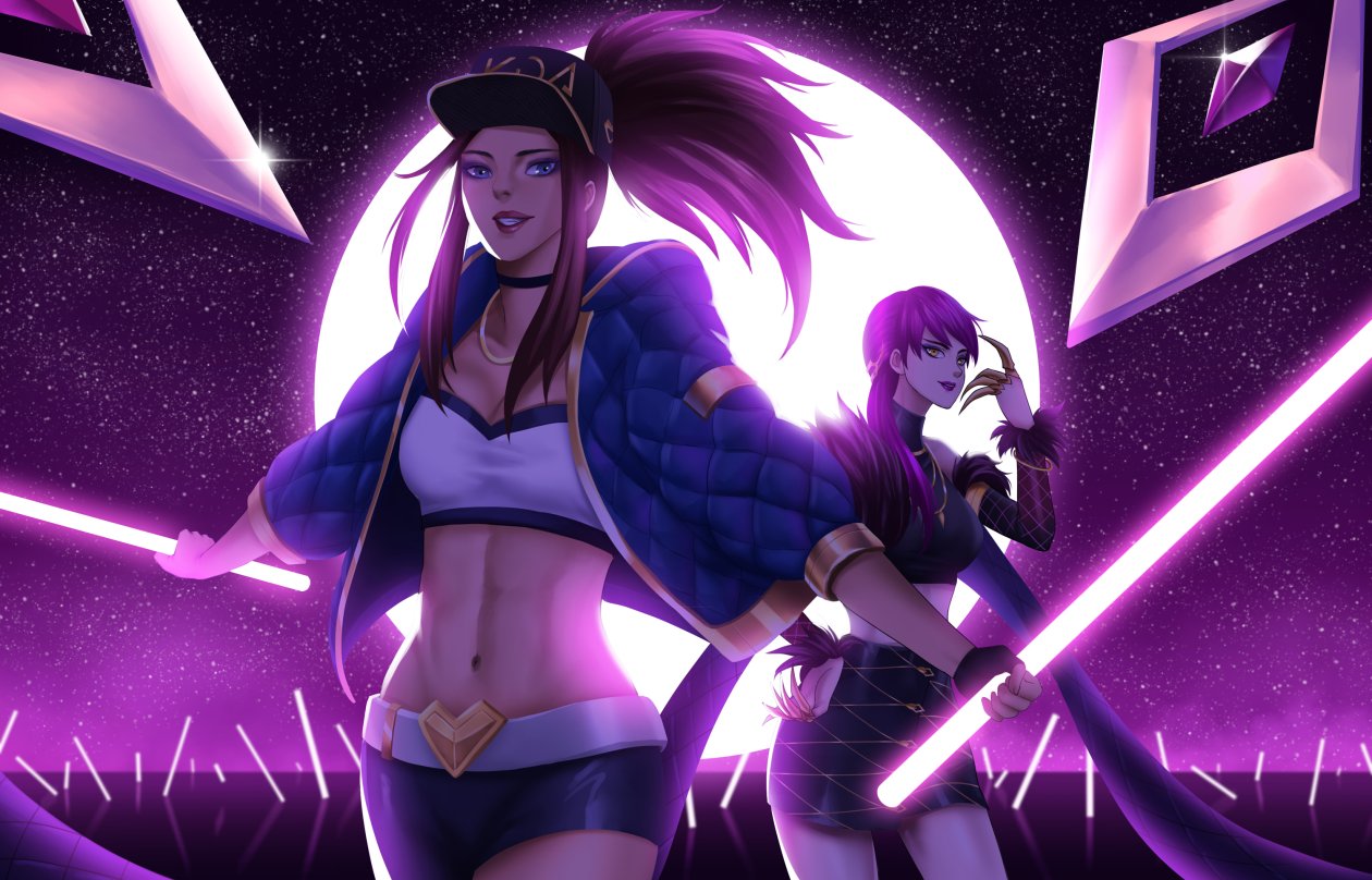 Fond d'écran Akali And Evelynn
